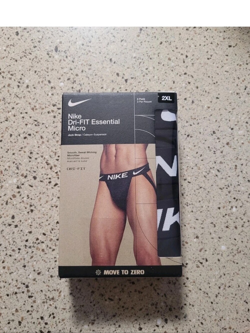 Nike 3 Pack Mens Size 2XL (44-46) Essential Microfiber Jock Strap Underwear